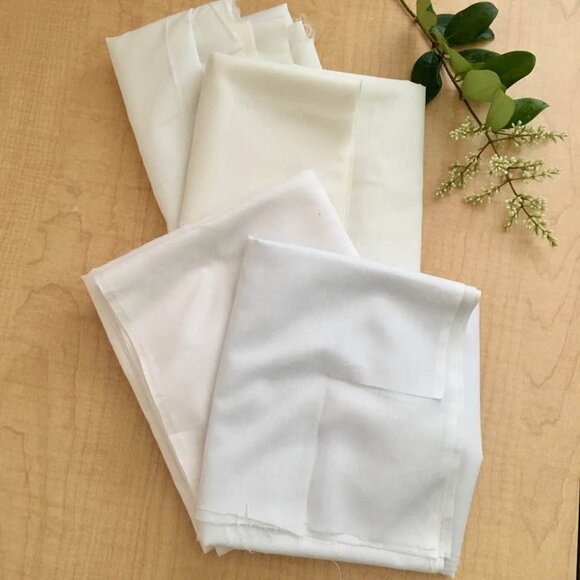 LP Bundle Lightweight White Gossamer Cotton Fabric | Over 4.47 yards - Picture 4 of 4